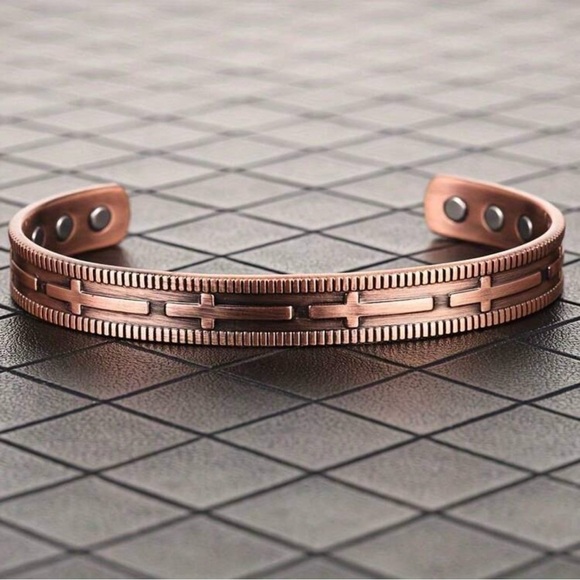 Other - Cross Copper Metal Cuff Bracelet